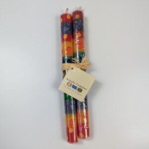 Kapula South African Art Handpainted Taper Candles 9.5"